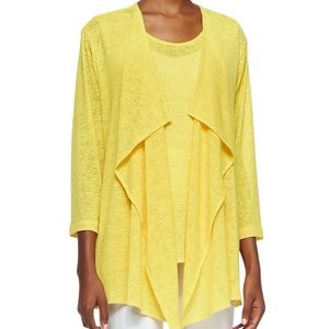 Caroline Rose knit Gauze Draped Jacket